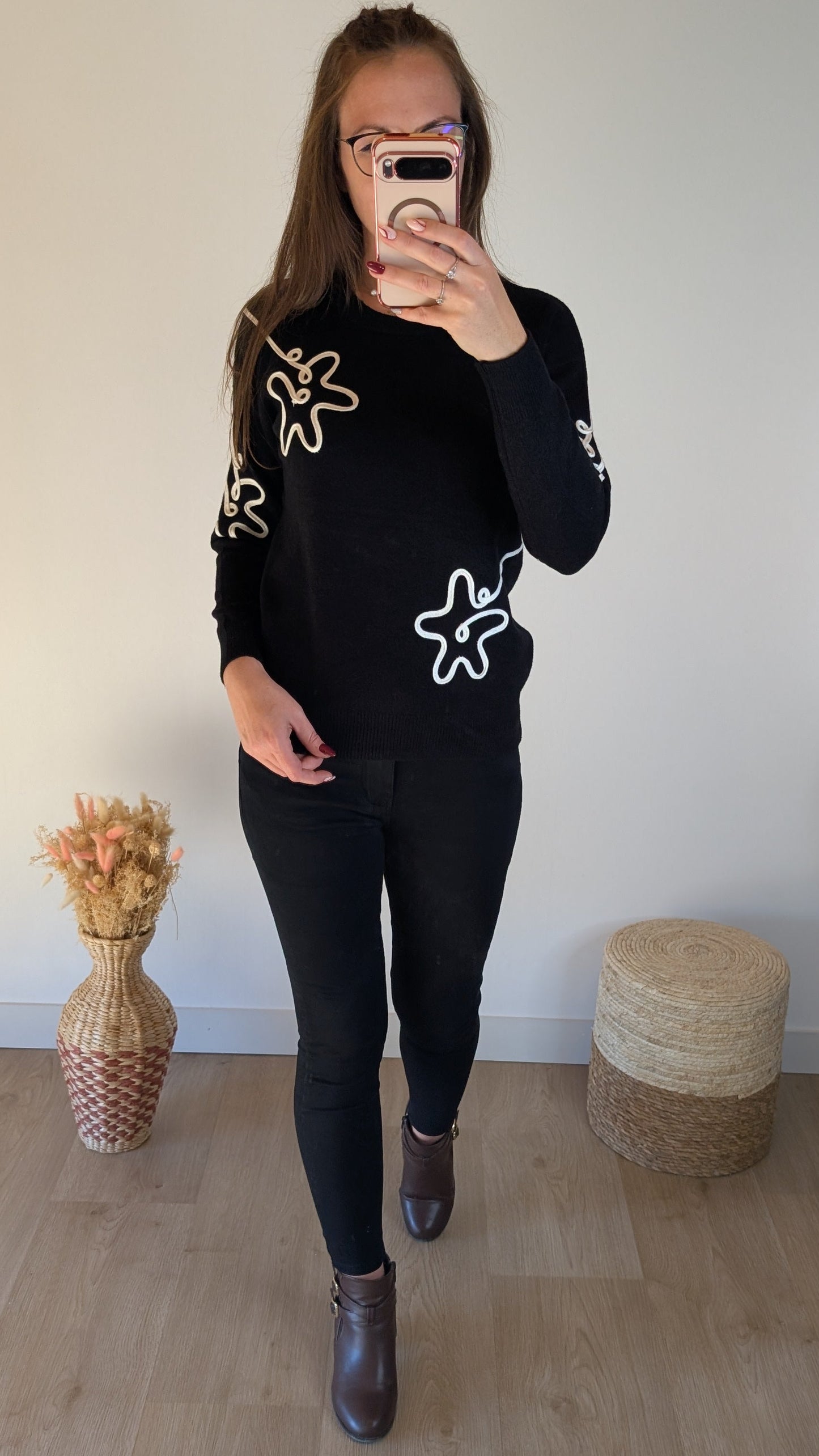Pull maille Candice - Noir