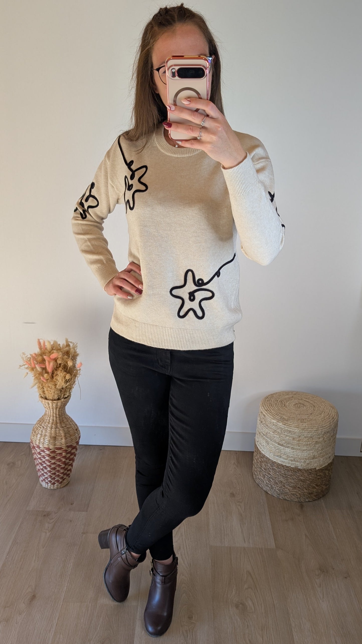 Pull maille Candice - Crème