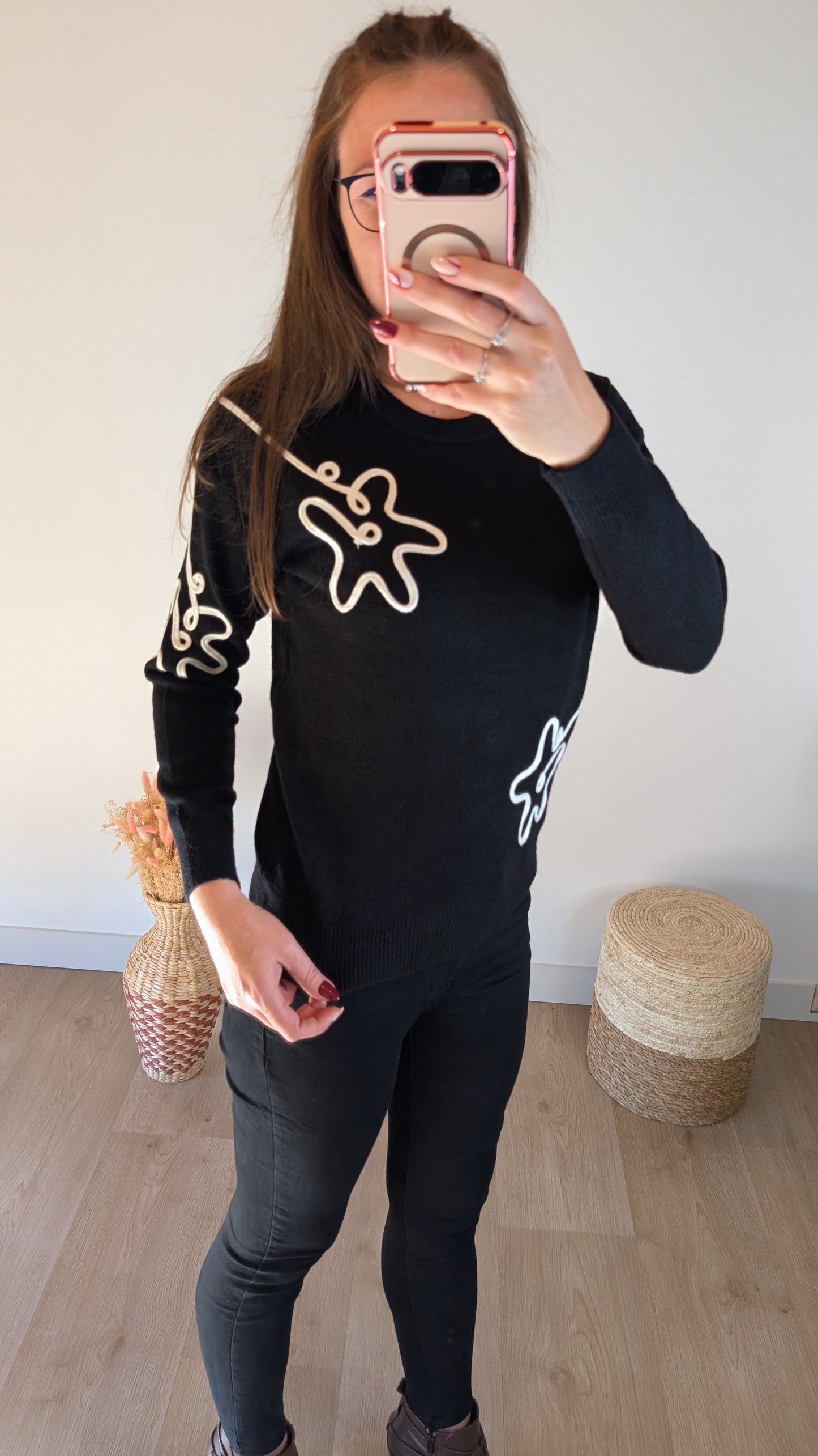 Pull maille Candice - Noir