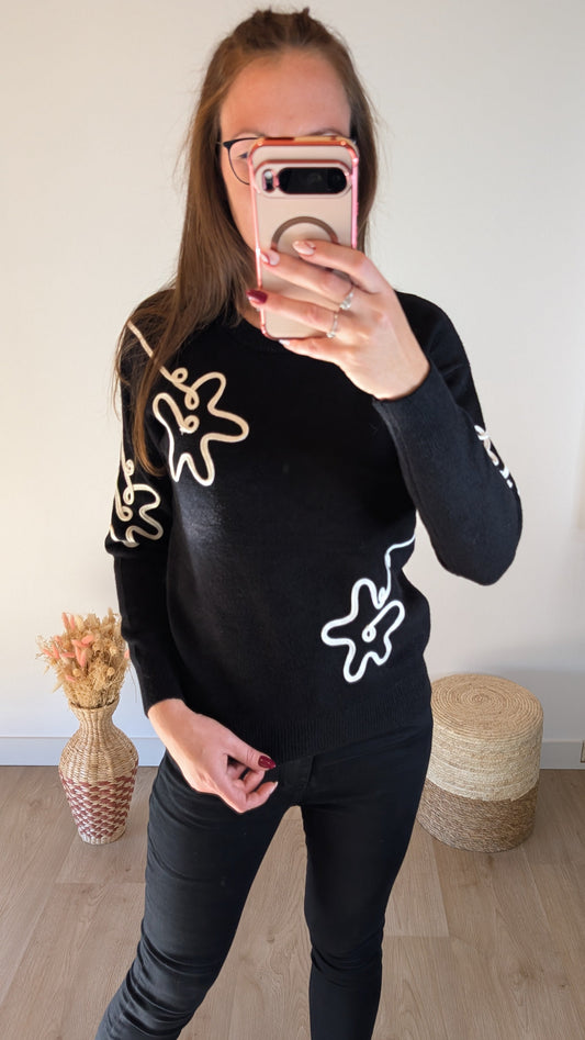 Pull maille Candice - Noir