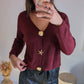 Gilet Laure Bordeaux